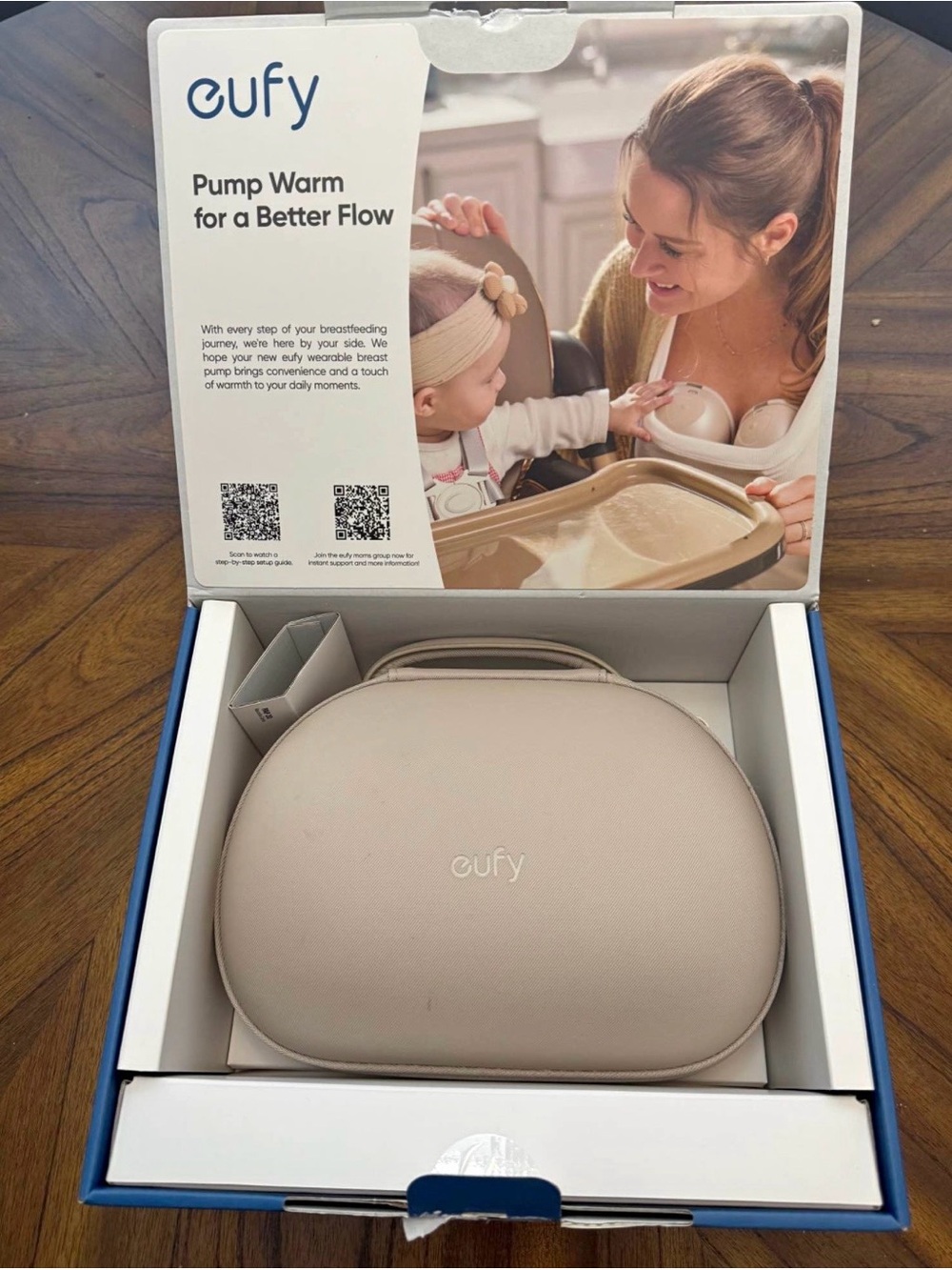 eufy Beige Portable Pump Carry Case - Compact Nursing Bag